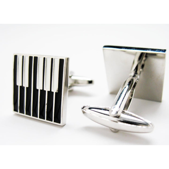 Black and White in Harmony Piano Keys Music Cufflinks Cuff Links Image 4