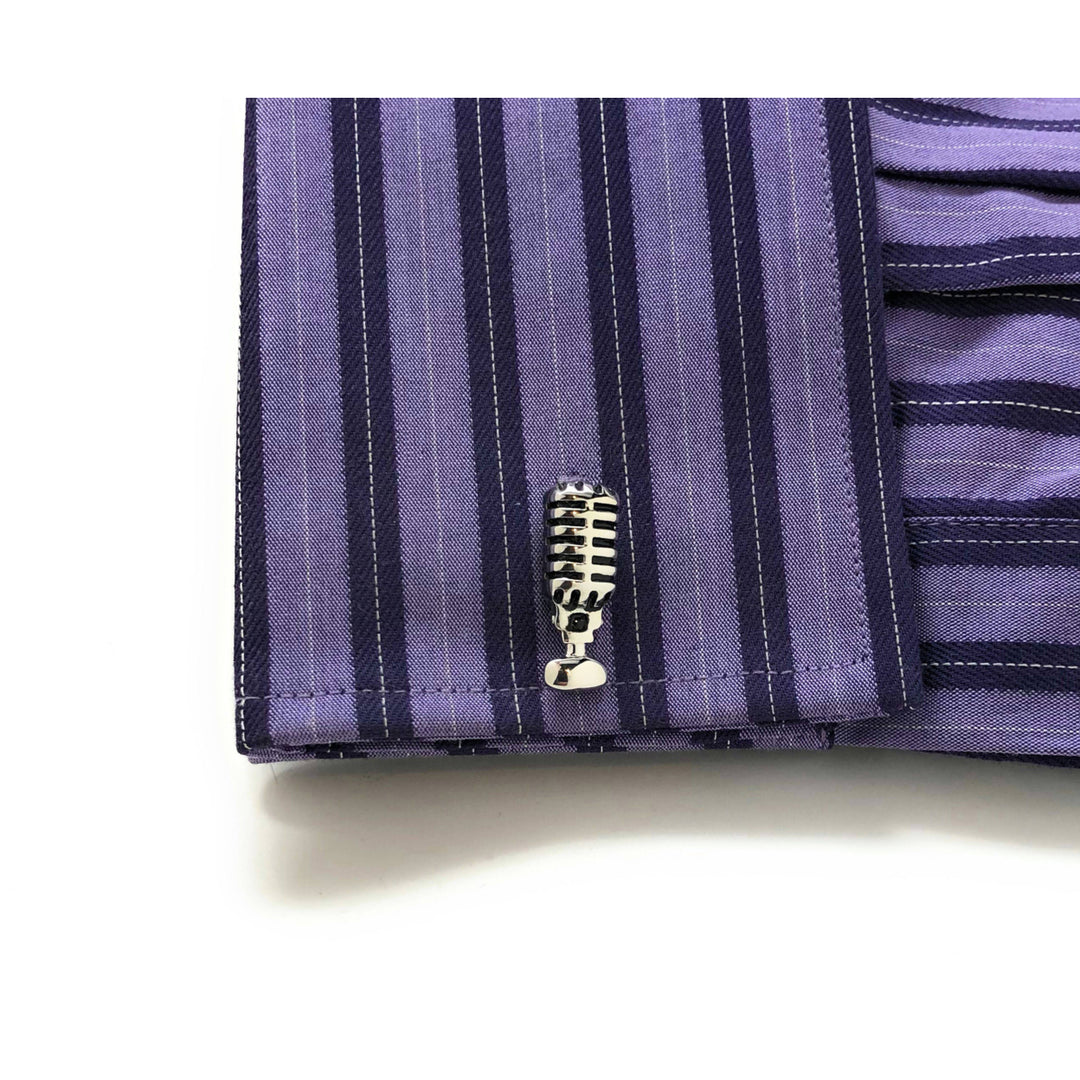 Retro Radio Announcer Cufflinks Old School Vintage Microphone Broadcasting Music Show DJ Cuff Links Comes with Gift Box Image 4