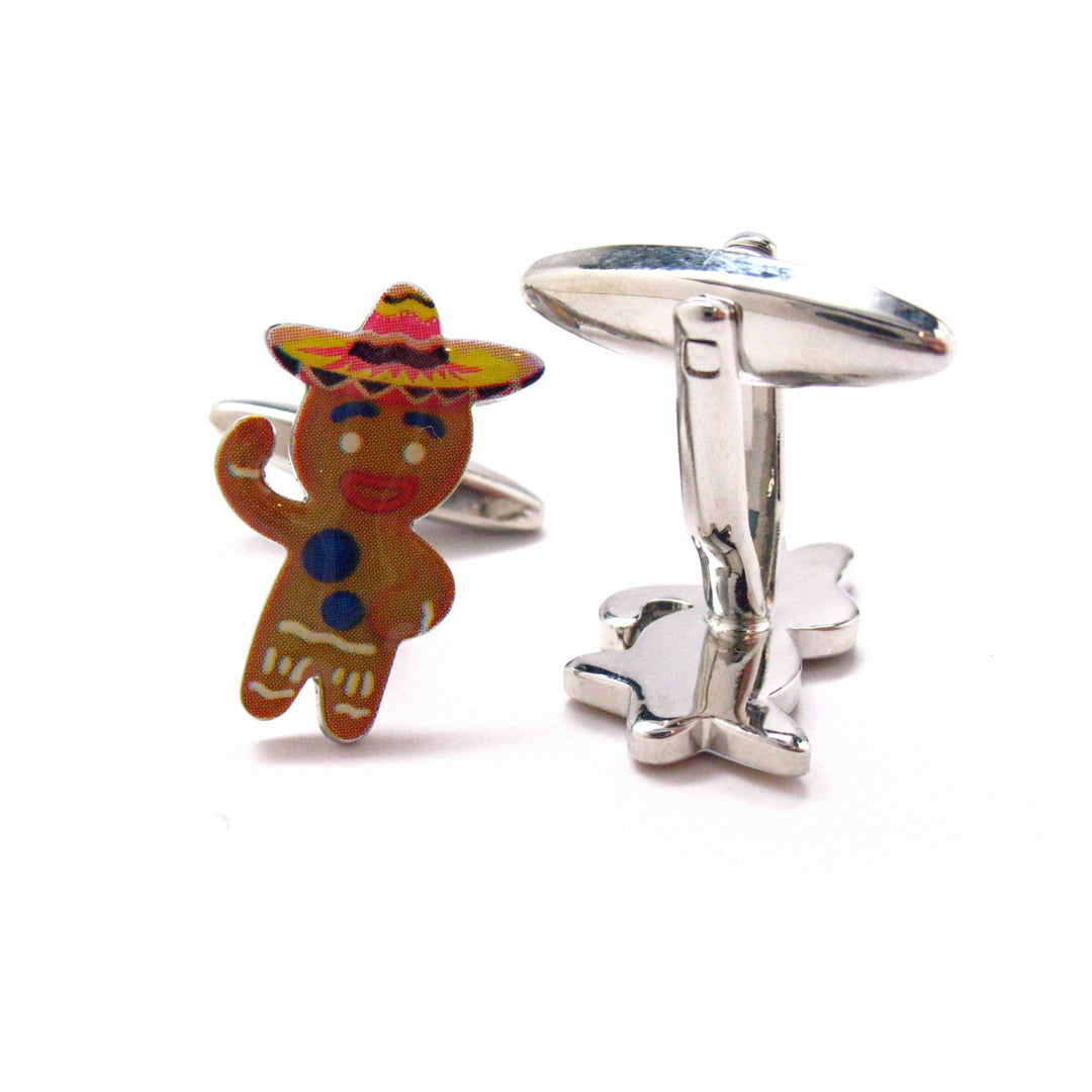 Gingerbread Man Cufflinks Not the buttons Cuff Links Christmas Halloween Movies white elephant gifts Image 4