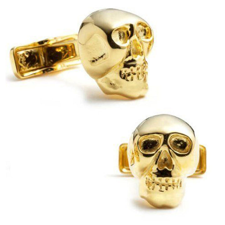 Gold Vermeil Skull Cufflinks One of a Kind Cuff Links handmade cool cufflinks cool guy gifts custom cufflinks Harry Image 1