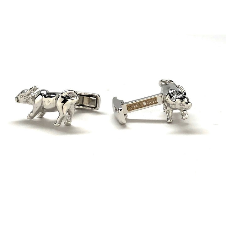 Sterling Silver Raging Bull Rider Matador Animal One of a Kind Animal Cufflinks Cuff Links Image 4