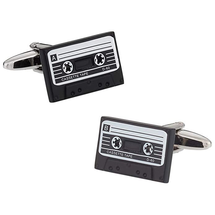 Cassette Tape Cufflinks Retro Mix tape Cufflinks Music Love Cuff Links Image 1