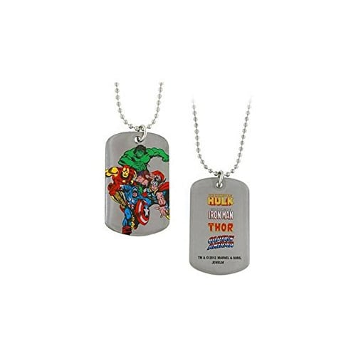 Dog Tag Marvel Comics Cosplay The Avengers Unite Fighting Dog Tag Necklace Iron Man Hulk Captain America Thor vintage Image 1