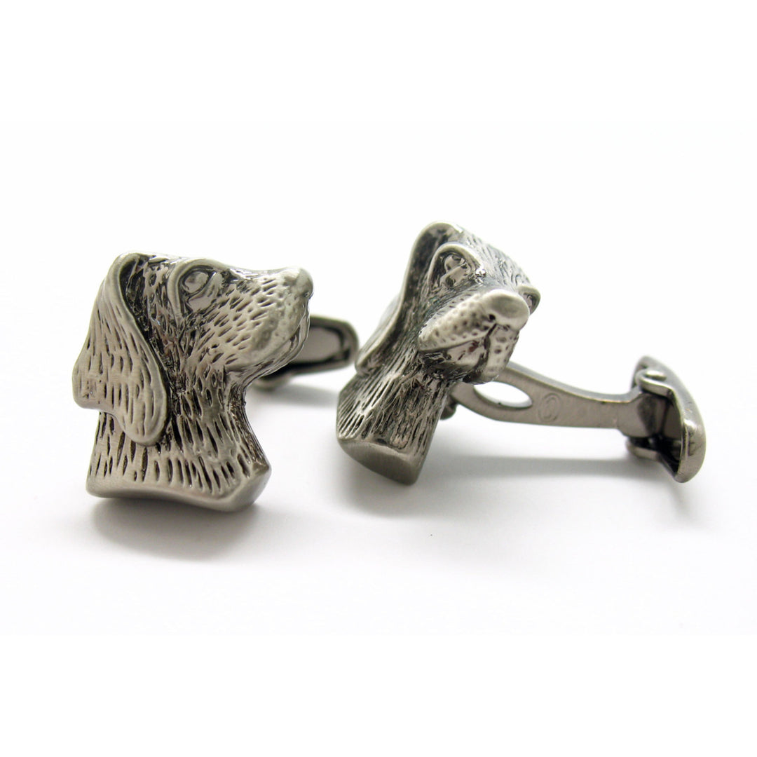 Dog Lover Cufflinks Best Friend Cufflinks Antique Silver Tone Cuff Links Image 2