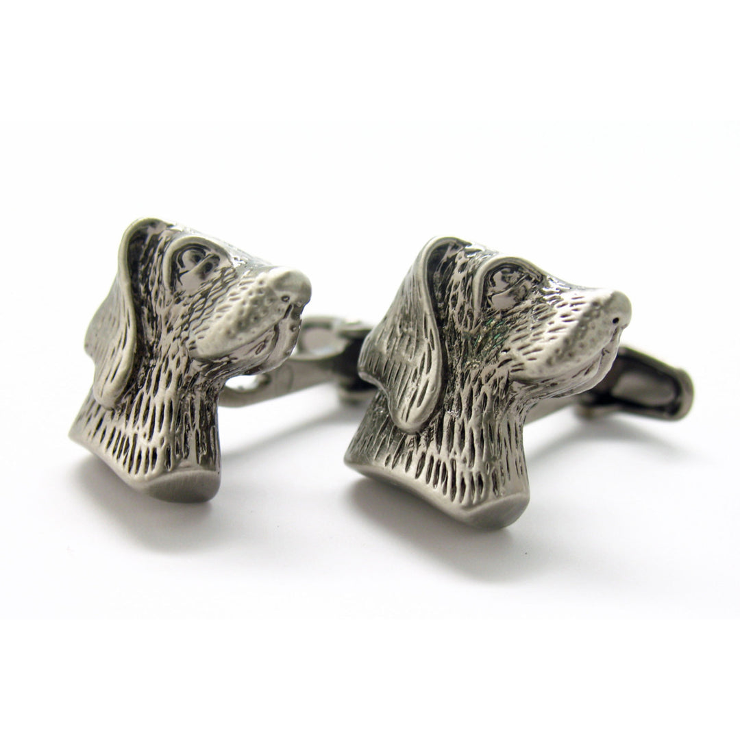 Dog Lover Cufflinks Best Friend Cufflinks Antique Silver Tone Cuff Links Image 3