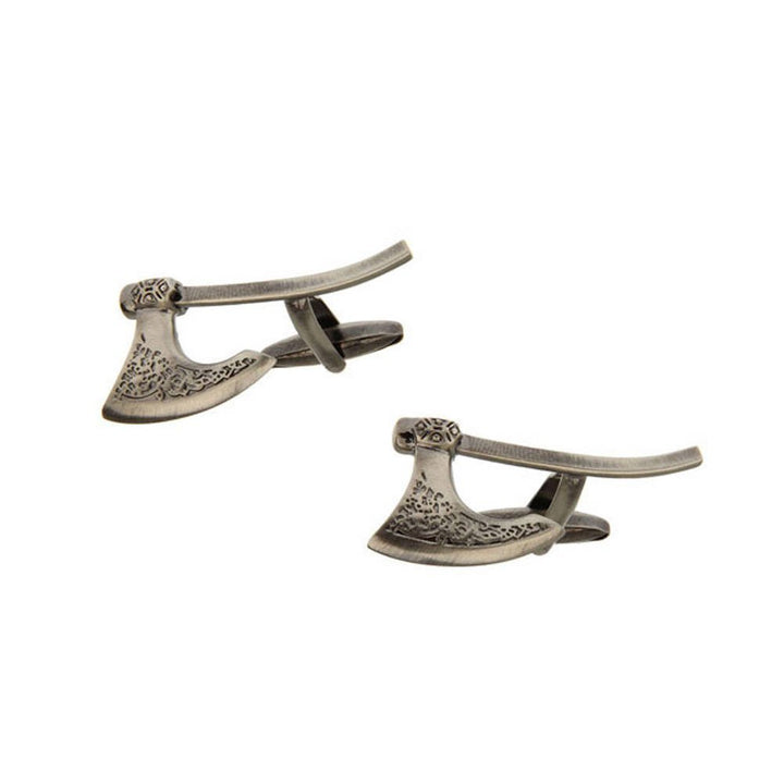 Bronze Tone Pirate Persian Ax Cufflinks The Bigger the Sword the Better Fun Cool Novelty Cuff Links Comes with Gift Box Image 1