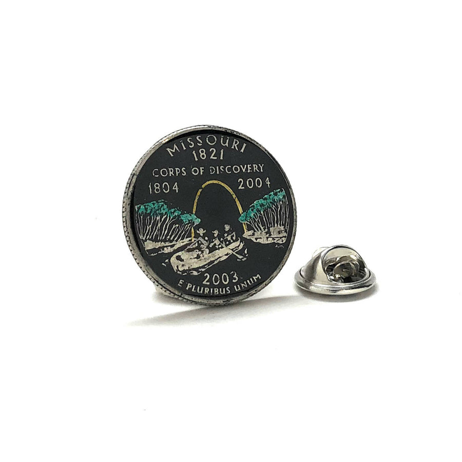 Enamel Pin Collector Hand Painted Missouri State Quarter Enamel Coin Lapel Pin Tie Tack Travel Souvenir Coins Keepsakes Image 1