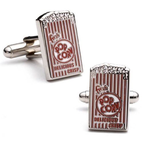 Movie Theater Popcorn Cufflinks Cuff Links white elephant gifts Image 1