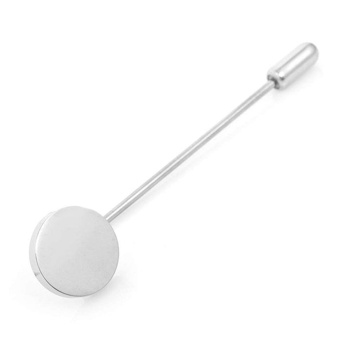 Enamel Pin Unique Engravable Pin Stainless Steel Engravable Round Lapel Infinity Stick Pin Image 1