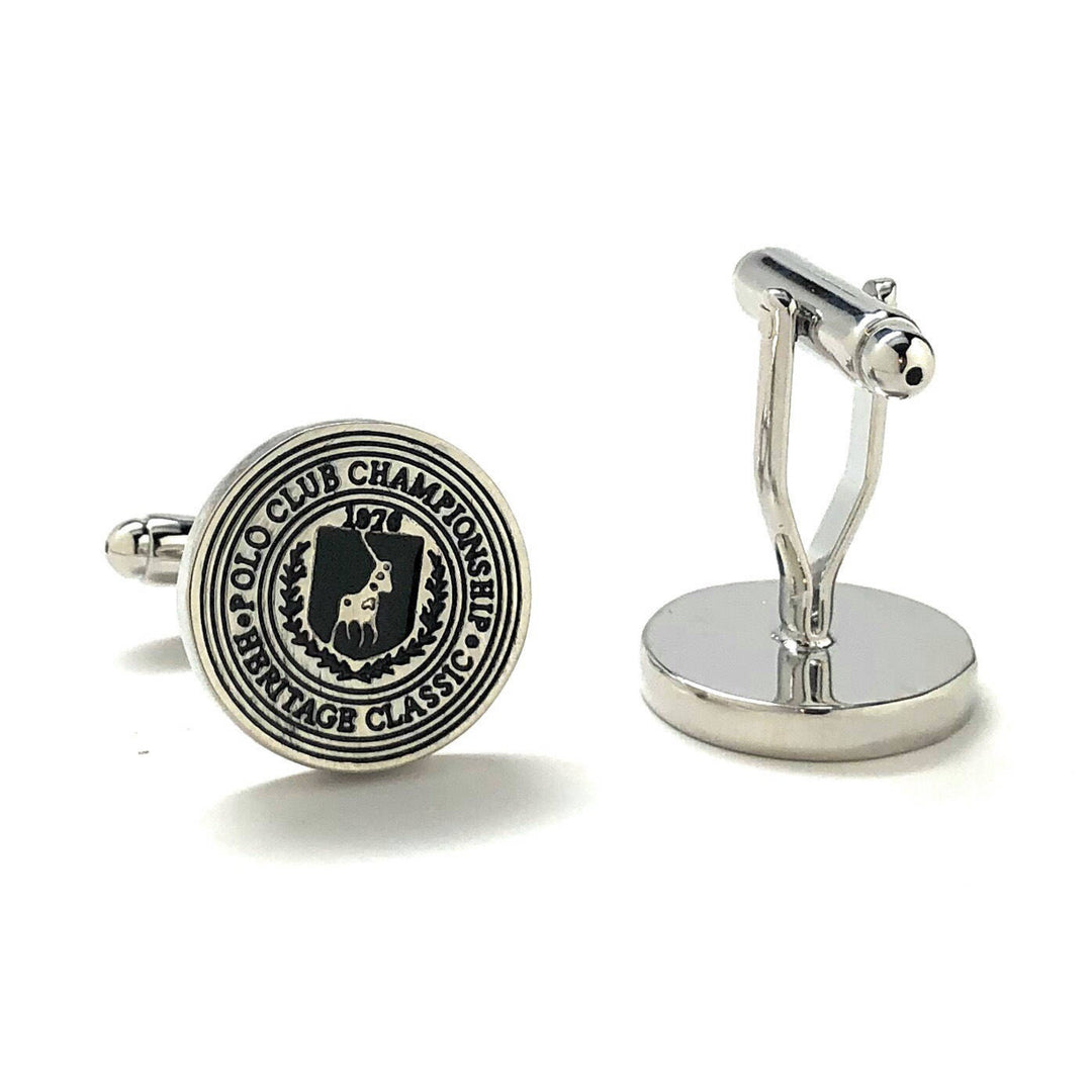 Polo Club Cufflinks Championship Heritage Classic Cool Cuff Links Comes with Gift Box Custom Cufflinks Image 3