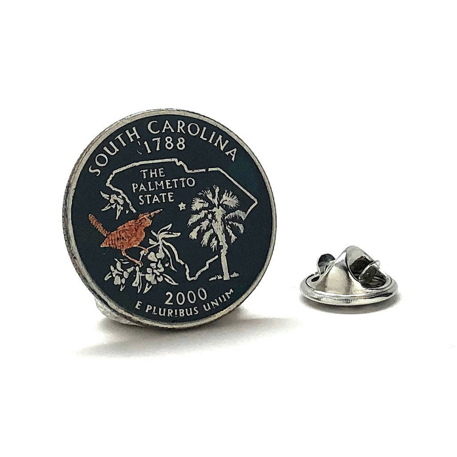 Enamel Pin Hand Painted South Carolina State Quarter Enamel Coin Lapel Pin Tie Tack Travel Souvenir Coins Keepsakes Cool Image 1