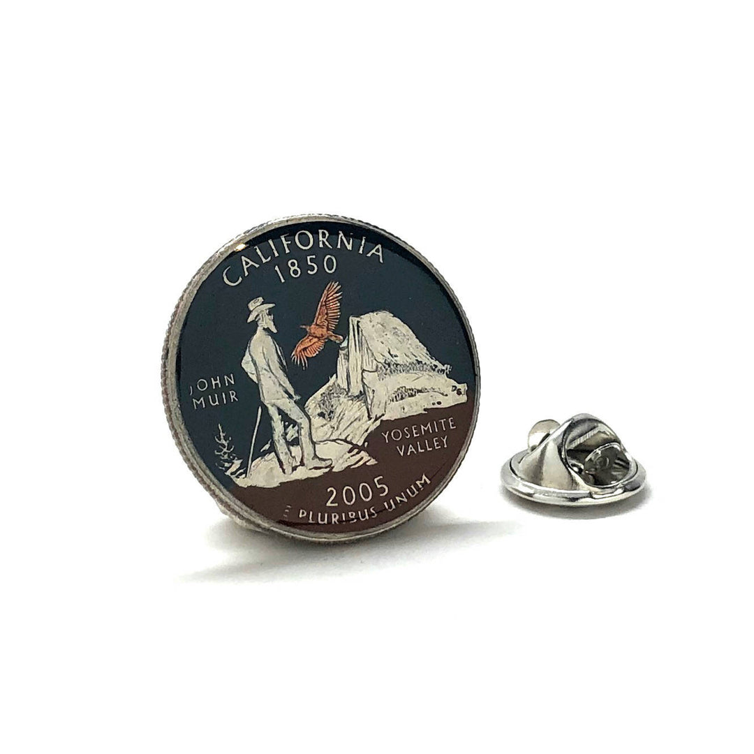 Enamel Pin Hand Painted California State Quarter Enamel Coin Lapel Pin Collector Pin Tie Tack Travel Souvenir Coin Cool Image 1