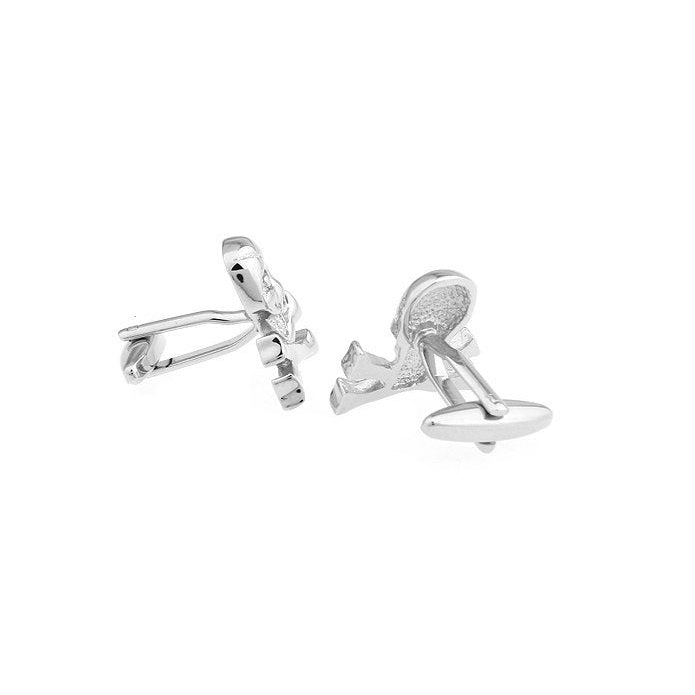 Skull Cufflinks Silver Cufflinks Quartermaster Skull Head Cufflinks Silver Tone Cuff Links Image 2