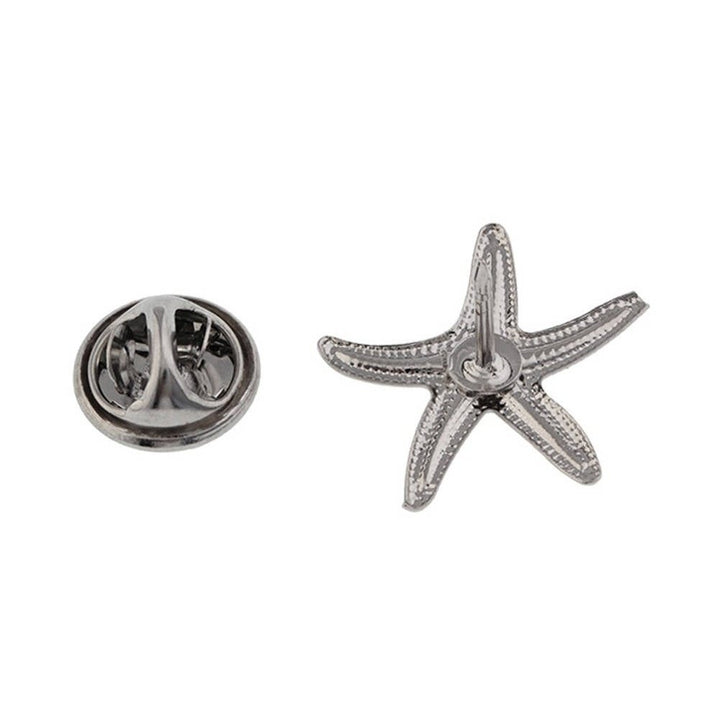 Star Fish Ocean Lapel Pin Gunmetal Tone Star Fish Beach Sand Vacation Lapel Pin Tie Tack Image 2