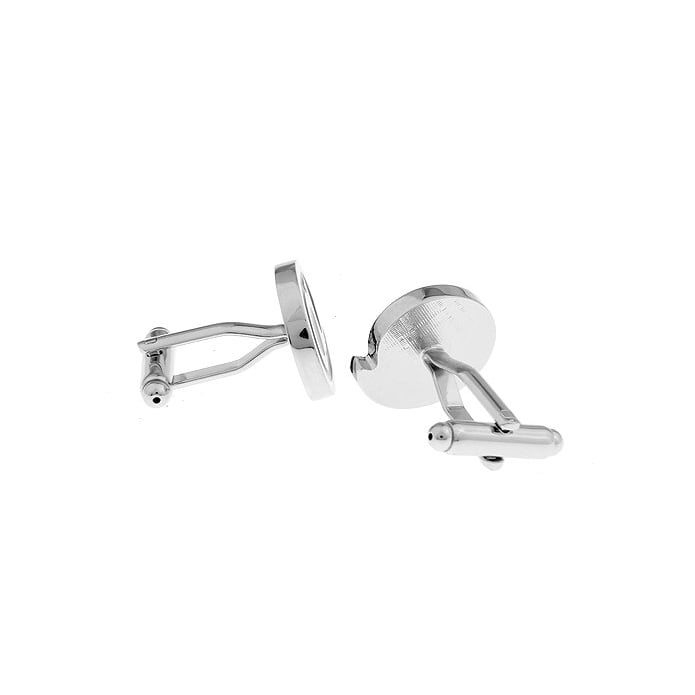 Social Media Silver Black At Symbol Ampersat Cufflinks Cuff Links White Elephant Gifts Image 2