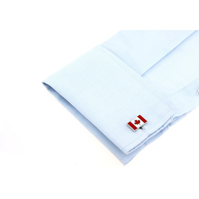 Canada Cufflinks Canadian Flag Cufflinks Canadian Canada Flag Cufflinks Montreal Toronto Canada Cuff Links Ottawa Cuff Image 3