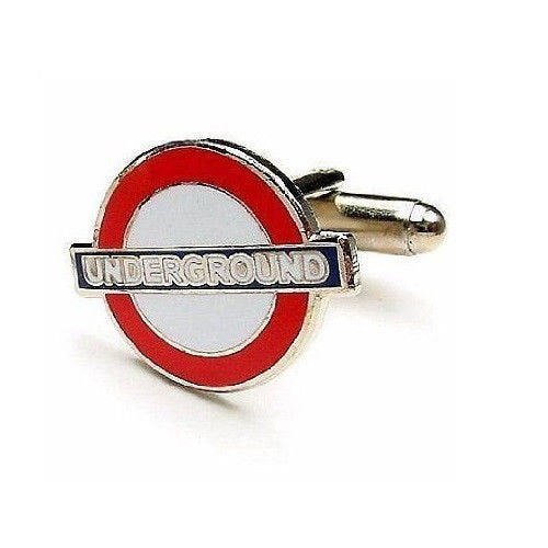 Enamel Underground Cufflinks The Tube Famous Sign Themed Formal Wear Subway Cufflinks Cuff Links Image 1