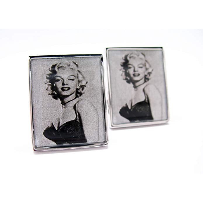 Classic Hollywood Old School Bombshell Cufflinks Marilyn Monroe Buff Film Industry Classic Cuff Links Comes with Gift Image 1