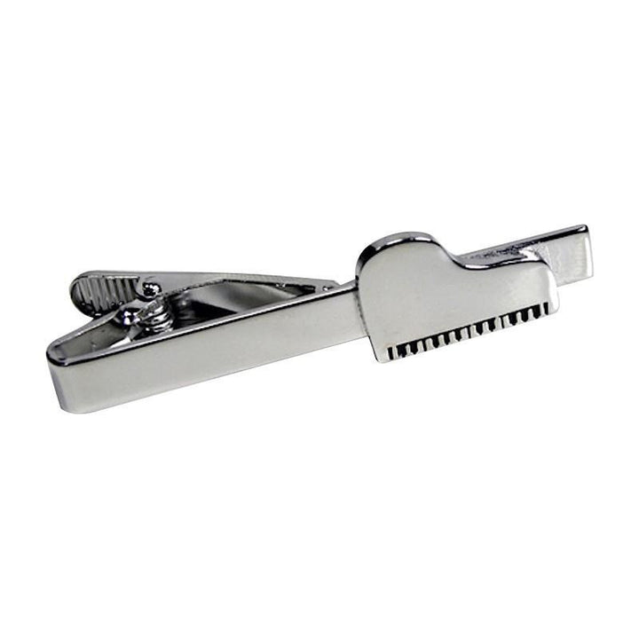 Piano Tie Clip Tie Bar Silver Tone Very Cool Comes with Gift Box Image 1