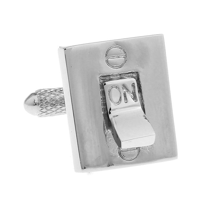 3 D Light Switch On Lights Old School Cufflinks Cuff Links Image 1