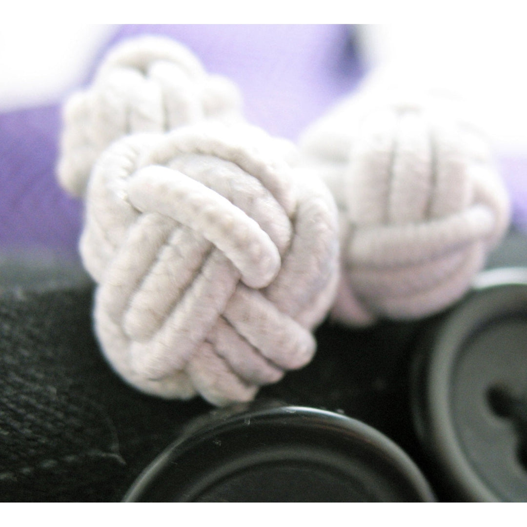 Patriotic Silk Knot Cufflinks Brave White Couragous Red Boonie Blue Bound Cuff Links Image 4