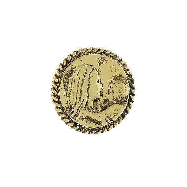 Enamel Pin Gold Mary with Child Faith Pin Tie Tack Comes with Gift Box Image 1