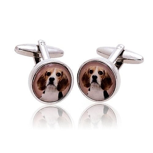 Man s Best Friend Beagle All Dog Lovers Cufflinks Cuff Links Custom Cufflinks Image 1