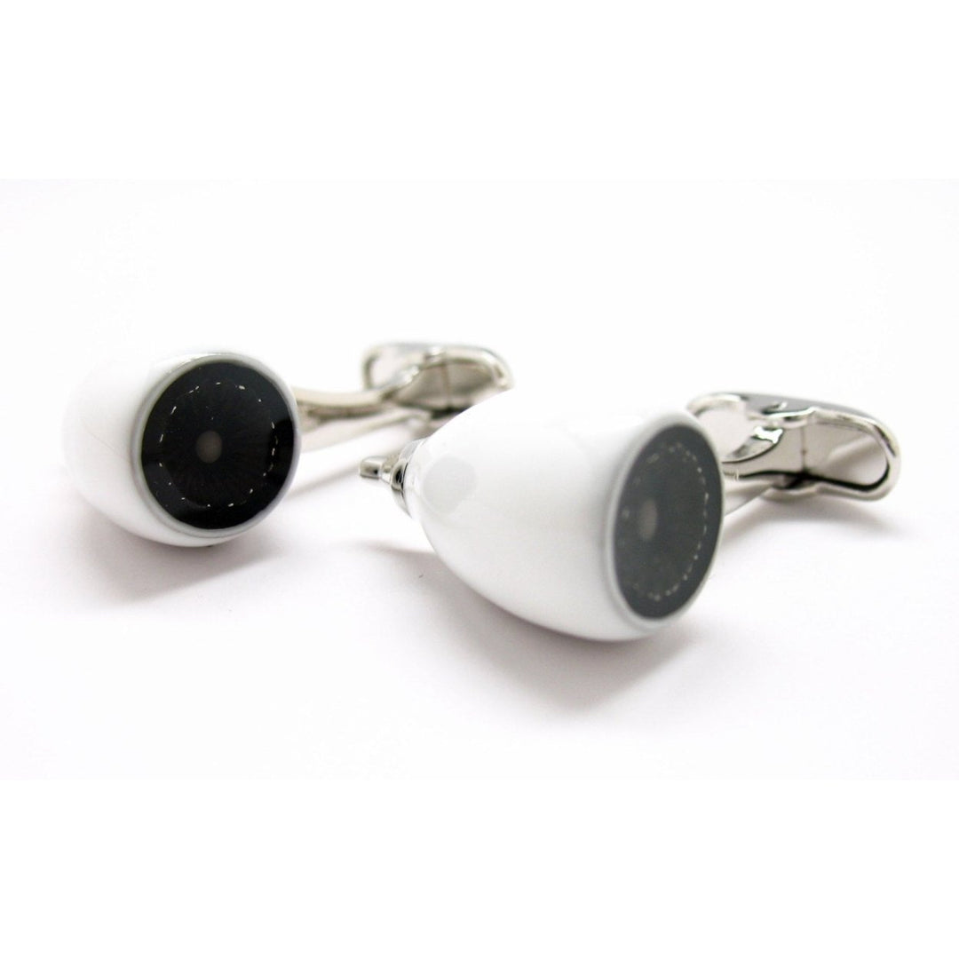 Jet Engine Cufflinks Love of Flying Heavy White Enamel Aircraft Pilot Aviation Cufflinks Cuff Links Comes with Gift Box Image 1