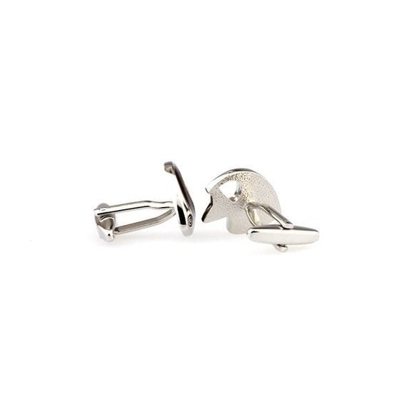 Silver Black Angelfish Saltwater Fish Ocean Reef Cufflinks Cuff Links Image 3