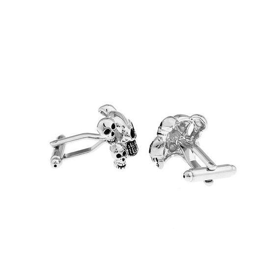 Silver Skull Demons Souls of Deadheads Cufflinks Halloween Harry Potter Hogwarts Gryffindor Slytherin Ravenclaw Image 3