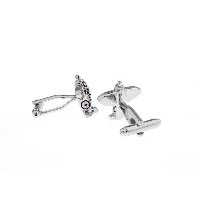 Spitfire Airplane Cufflinks RAF Cuff Links WWII Aviation Pilot Image 2