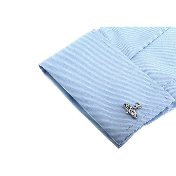 Spitfire Airplane Cufflinks RAF Cuff Links WWII Aviation Pilot Image 3