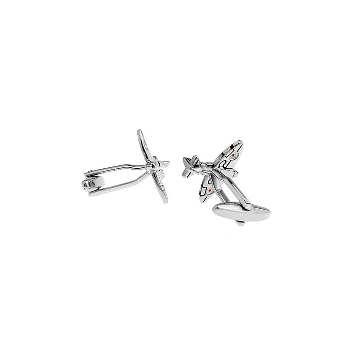 Silver Spitfire Cufflinks British Airplane Supermarine RAF Special Edition Squadron CuffLinks Image 2