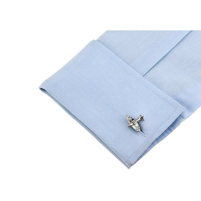 Silver Spitfire Cufflinks British Airplane Supermarine RAF Special Edition Squadron CuffLinks Image 3