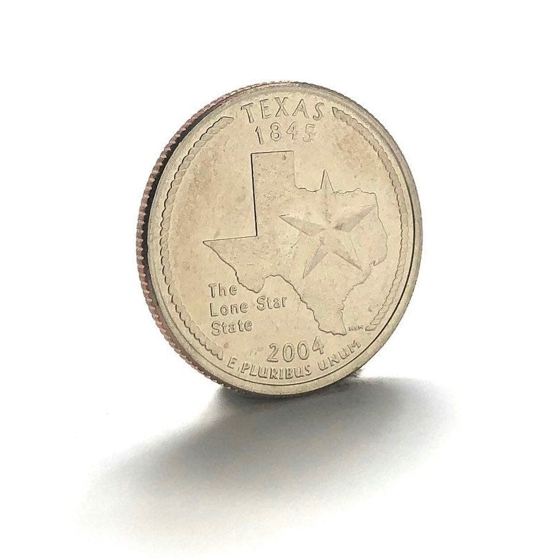 Enamel Pin Lapel Pin Texas State Quarter Enamel Coin Collector Tie Tack Lonestar State  Coins Missionary Cool Fun Lone Image 2