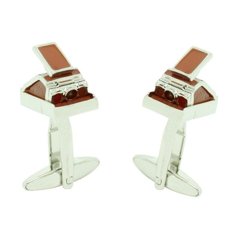 Retro Camera Cufflinks Polaroid SX-70 Enthusiast Film Jewelry Cuff Links Image 1