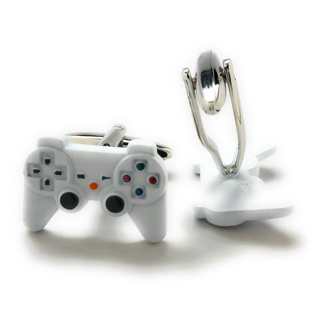 Video Game Controller Cufflinks White Video Gamer Cuff Links Fun Nerdy Cool Unique Gift Box White Elephant Gifts Image 3