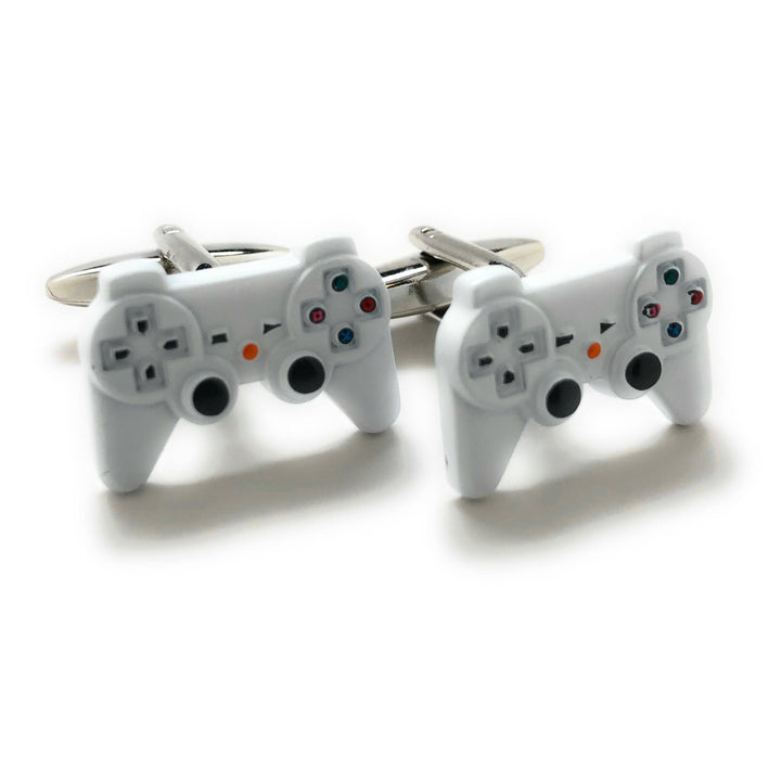 Video Game Controller Cufflinks White Video Gamer Cuff Links Fun Nerdy Cool Unique Gift Box White Elephant Gifts Image 4