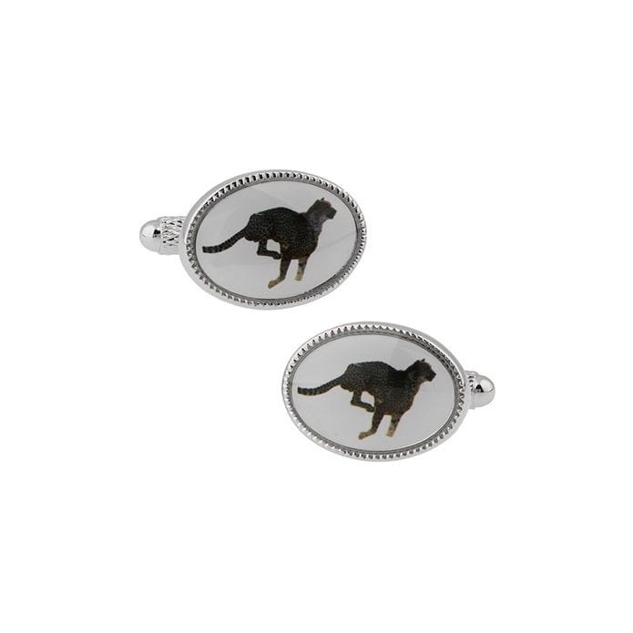 Safari Collection Puma Cheetah Cufflinks Leopard Big Cat Species Predators Back Comes in Gift Box Image 1