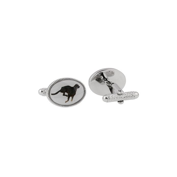 Safari Collection Puma Cheetah Cufflinks Leopard Big Cat Species Predators Back Comes in Gift Box Image 2