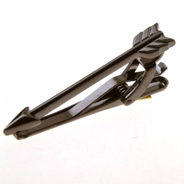 Gunmetal Arrow Tie Clip Dark Knight Bow Fashion Fun Cool Unique Mens Tieclip Tie Clasp Comes with Box Image 1