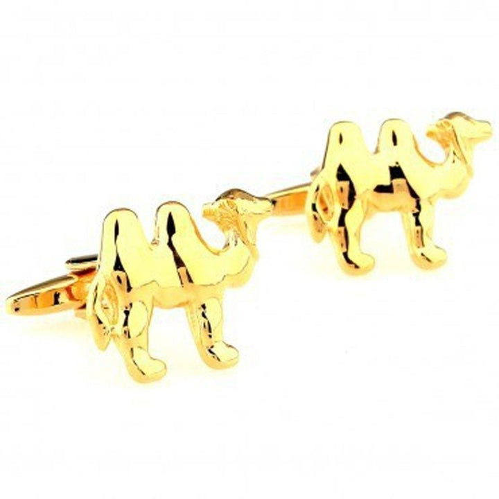 Golden Two Hump Camel Cufflinks King of the Desert Cufflinks Cuff Links Image 1