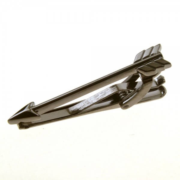 Gunmetal Arrow Tie Clip Dark Knight Bow Fashion Fun Cool Unique Mens Tieclip Tie Clasp Comes with Box Image 3