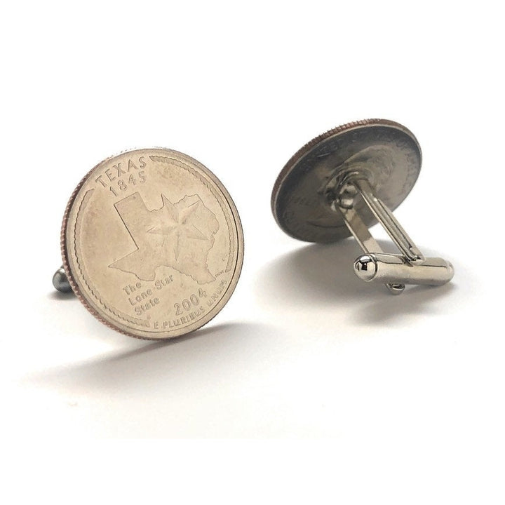 Birth Year Cufflinks US Mint Texas State Quarter Authentic US Enamel Back Coin Jewelry Unique Gift Comes with Gift Box Image 4