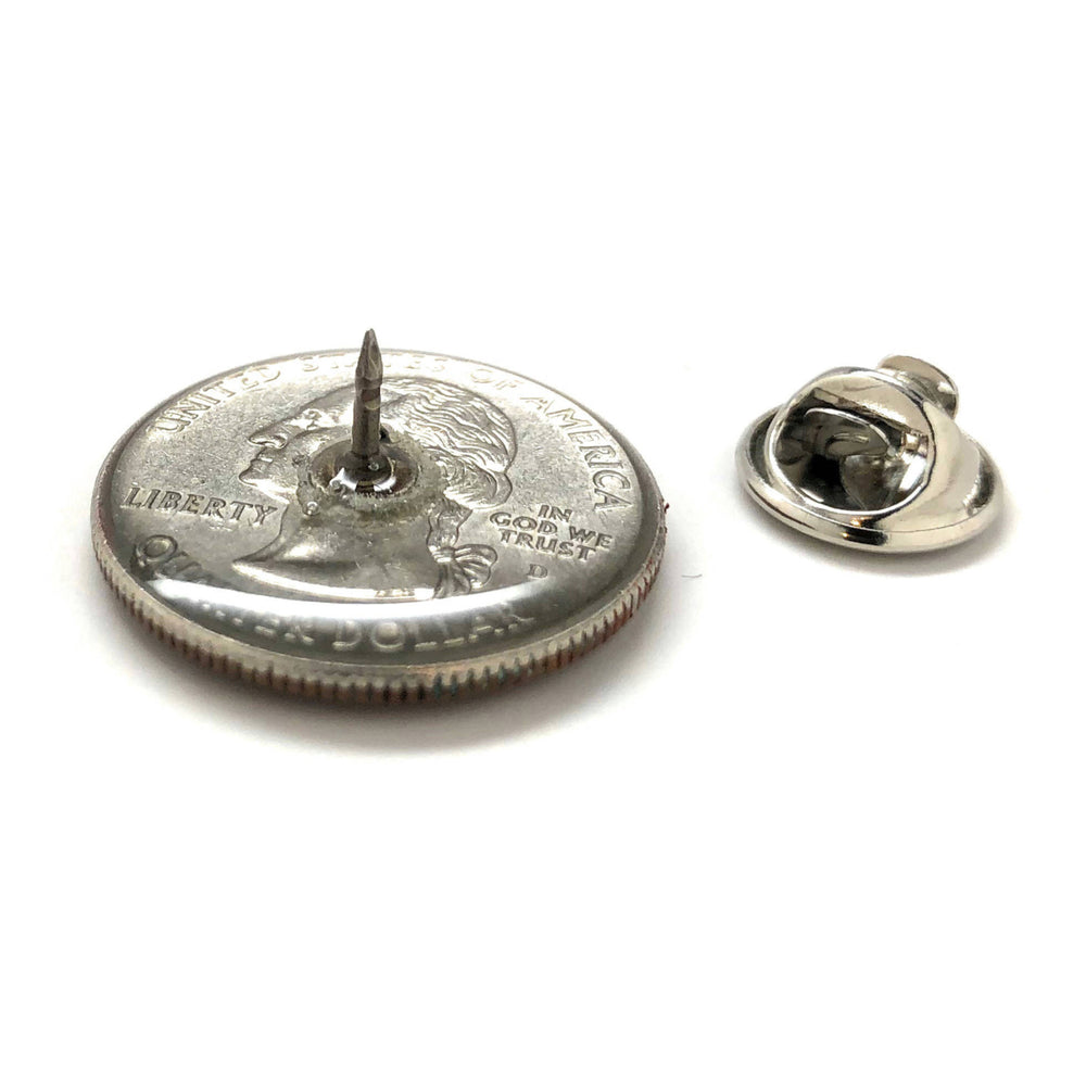 Enamel Pin  Zealand Coin Lapel Pin Tie Tack Collector Pin Black Green 10 Cent Enamel Coin Travel Souvenir Art Hand Image 2