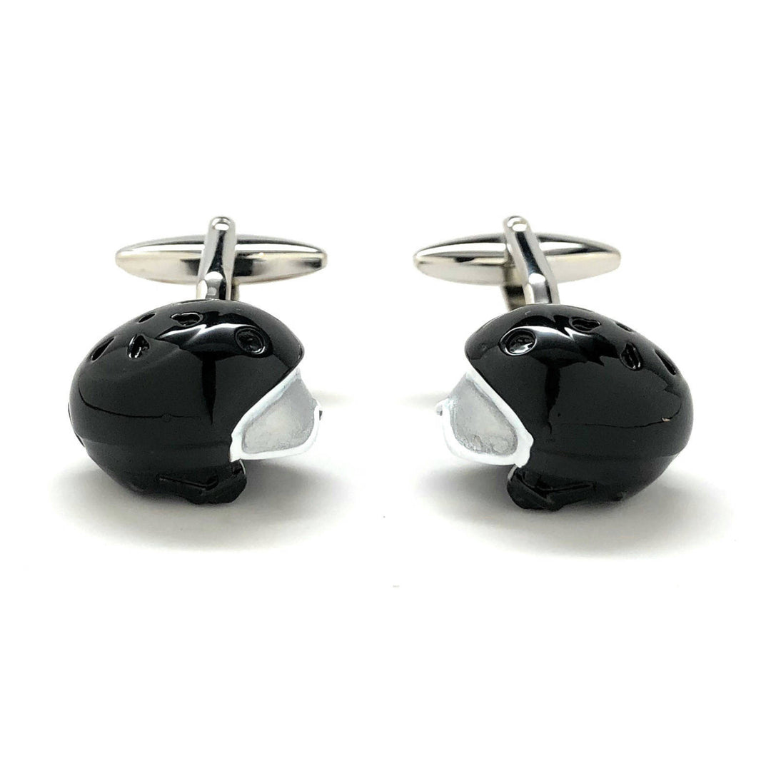 Racer Helmet Cufflinks Old School Vintage Motorcycle Helmet with Goggles Cuff Links Comes with Gift Box Image 4