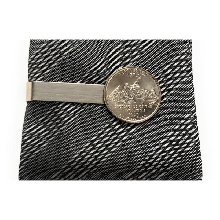 Tie Clip Jersey Tie Bar Suit Flag State Enamel Coin Jewelry USA United States Travel Souvenir Coin Keepsakes Cool Image 1