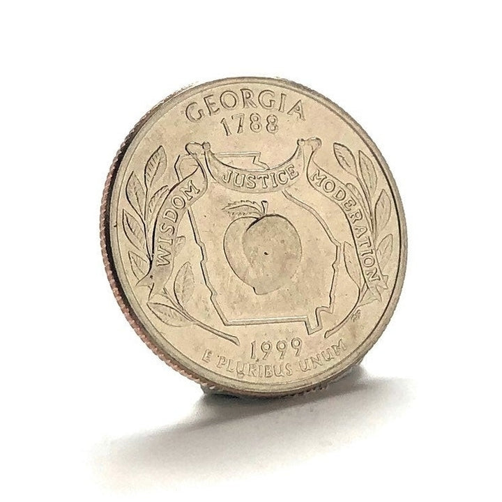 Birth Year Georgia Quarter Tie Tack Lapel Pin Suit Flag State Coin Jewelry USA Keepsakes Cool Fun Gift Box Image 2