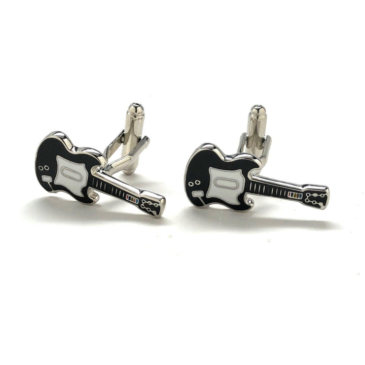 Video Game Cufflinks Rock and Roll Guitar Fun Jukebox Hero Cuff Links Comes with Gift Box Image 4