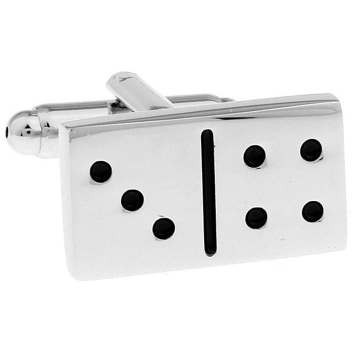 Silver Domino Cufflinks Custom Cuff links Image 1